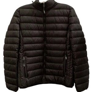 TUMI Pax Packable Down Jacket Pillow Black M Unisex Travel Convertible Coat